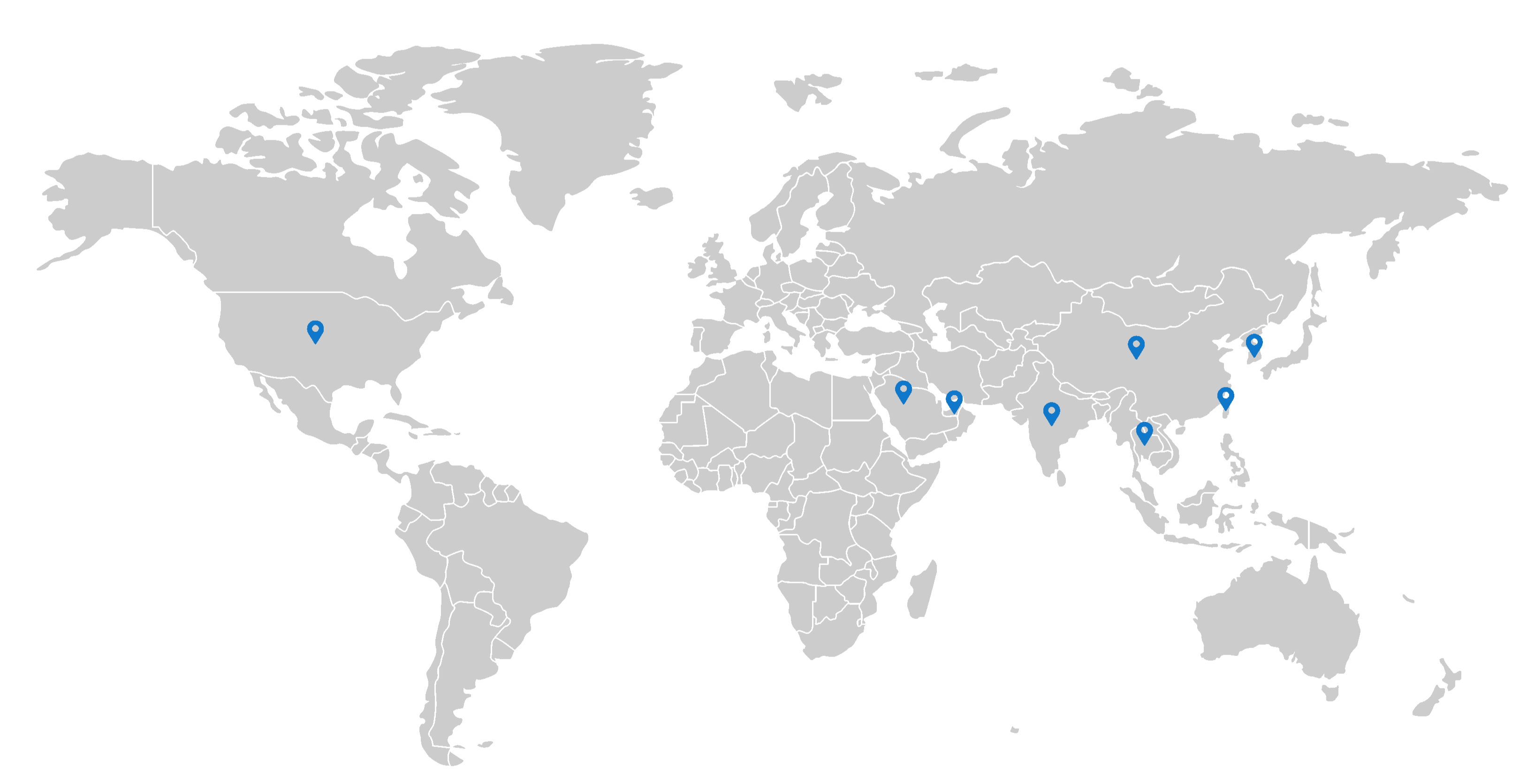 World Map with global trade network coverage